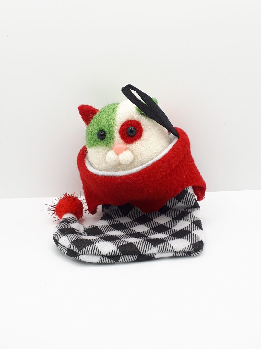 Christmas Cat in a Stocking Ornament - Image 2