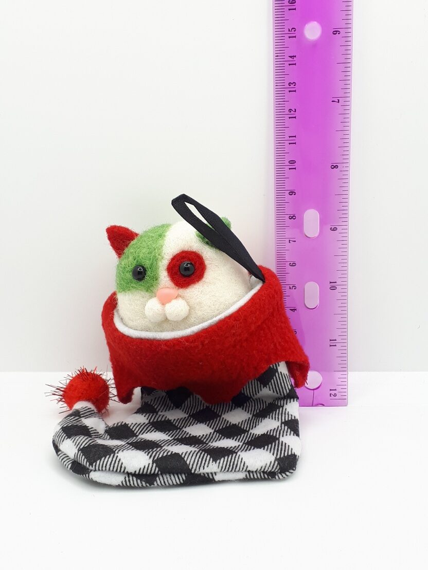 Christmas Cat in a Stocking Ornament - Image 3