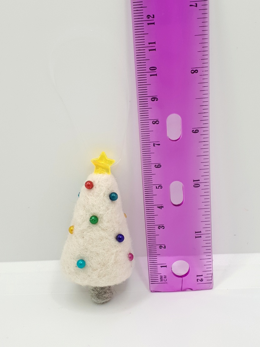 Christmas Tree (White) Ornament - Image 3