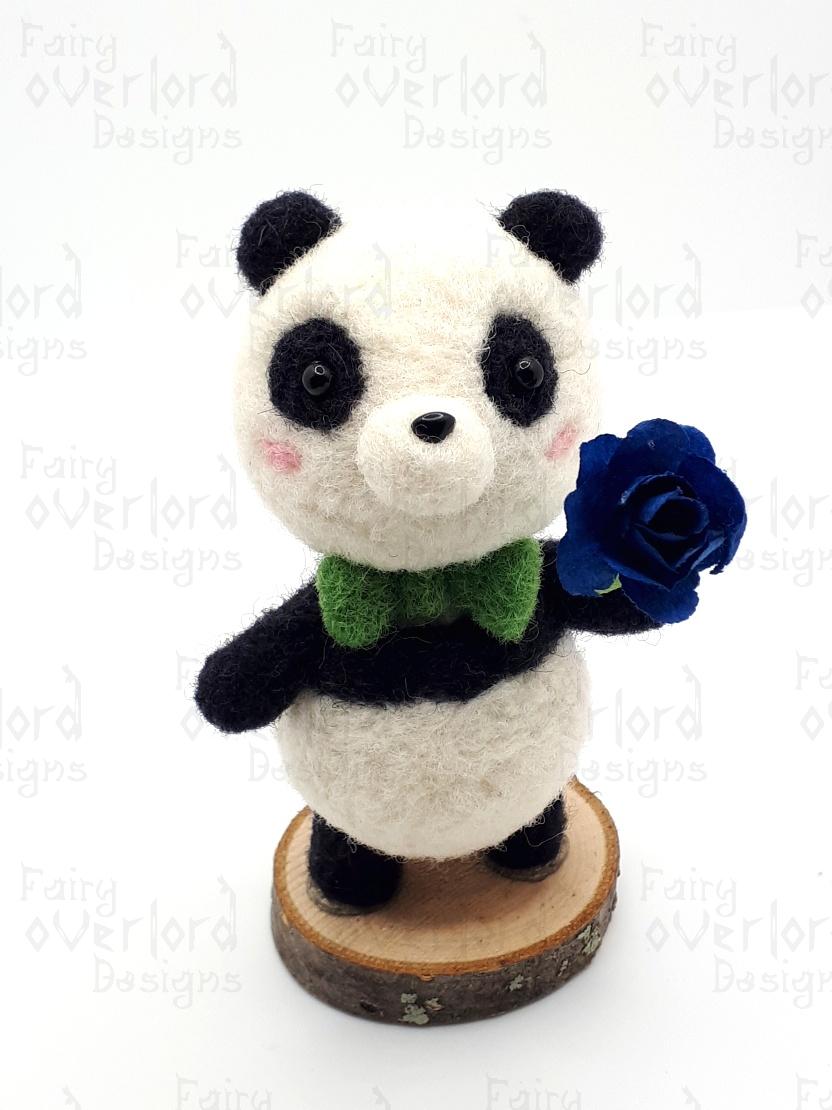 Awkward Date Panda (Blue Rose)