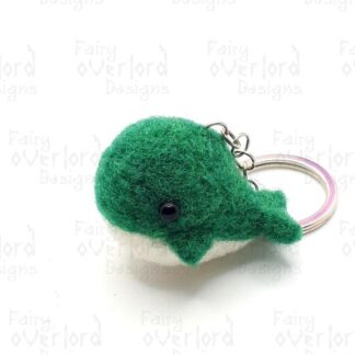 Dark Green Whale Keychain