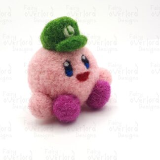 Pink Video Game Guy in a Green Hat